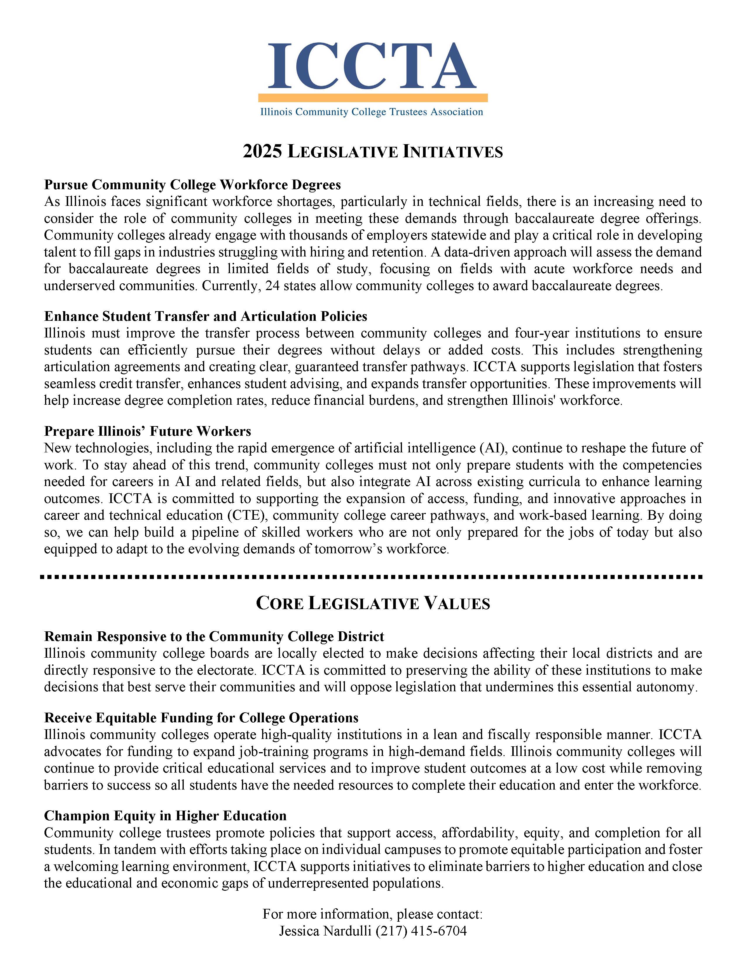 ICCTA's 2025 State Legislative Agenda