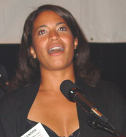 Lisandra Martinez accepts ICCTA's 2003 Pacesetter Award.