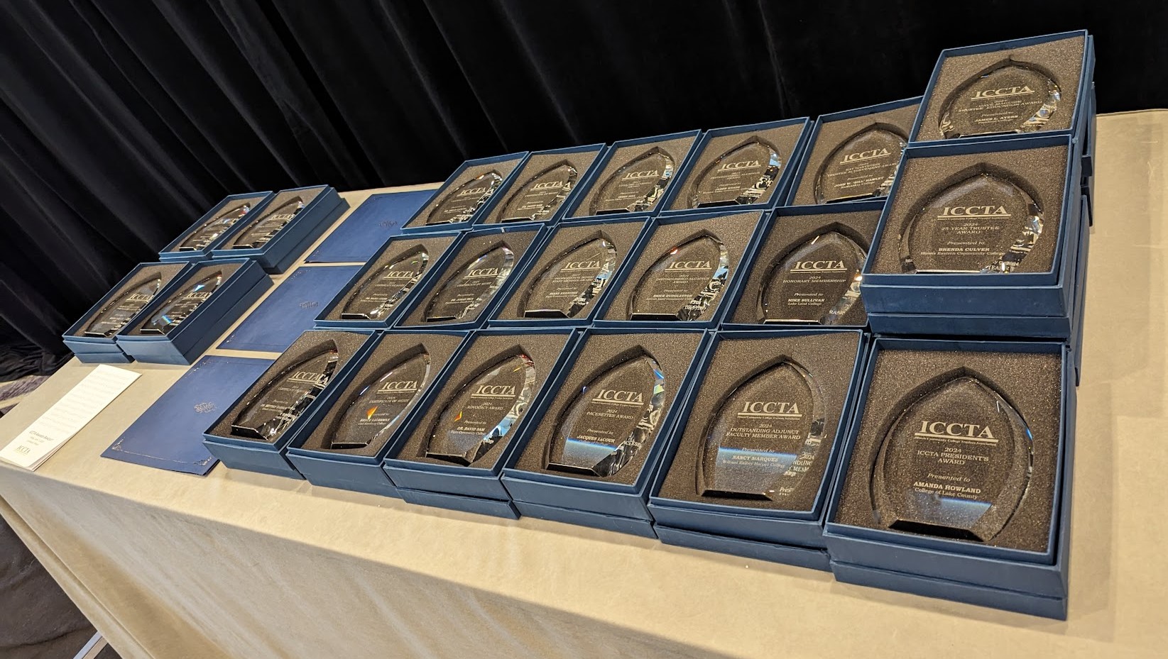 ICCTA award trophies